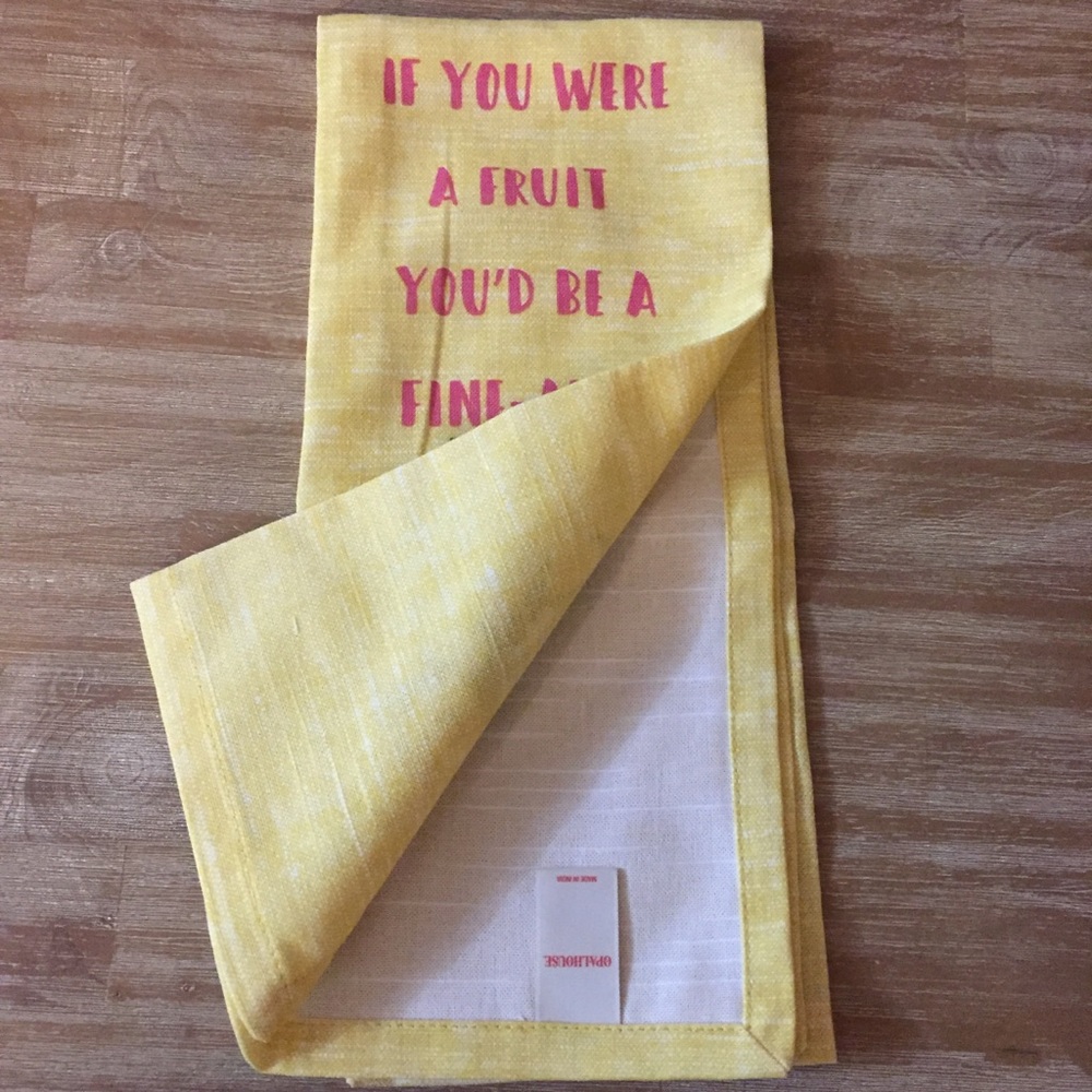 Opalhouse. Yellow Fine Apple Dishtowel - Picture 3 of 3